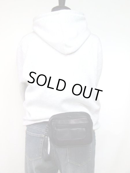 画像6: 革付属２ＷＡＹウエストポーチ黒【メール便ok】 (6)