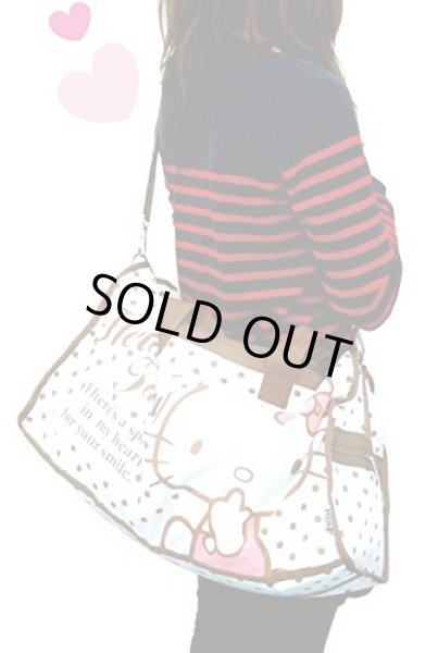 画像7: HELLO KITTYハローキティ水玉2WAYボストンバッグ（２色有） (7)