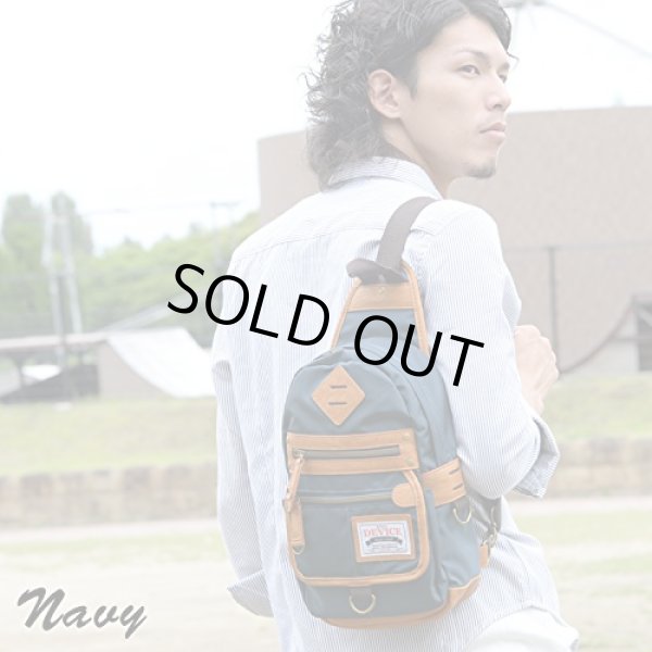 画像7: DEVICEアウトドア丈夫なナイロンボディバッグ紺 (7)