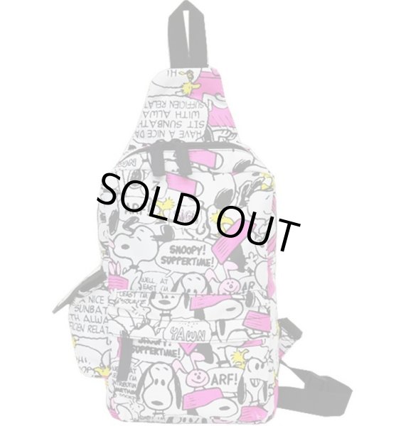 画像2: スヌーピー(snoopy)総柄ボディバッグ（２色有）【メール便ok】 (2)