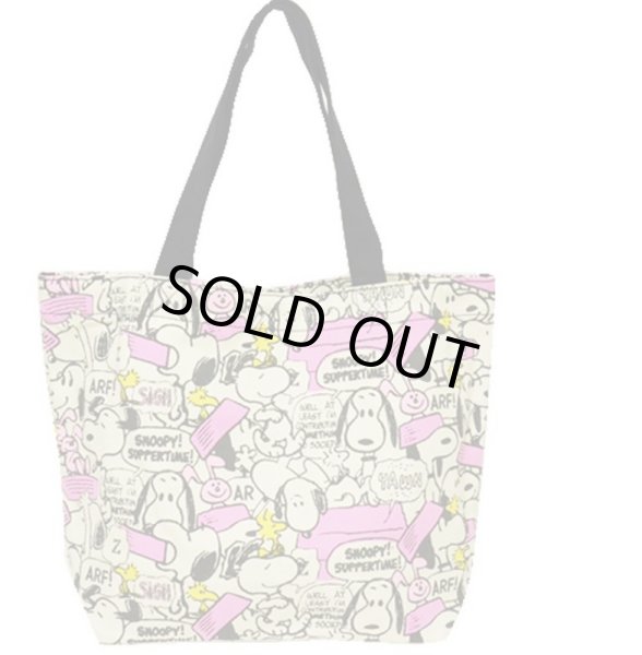 画像2: スヌーピー(snoopy)総柄トートバッグ【メール便ok】 (2)