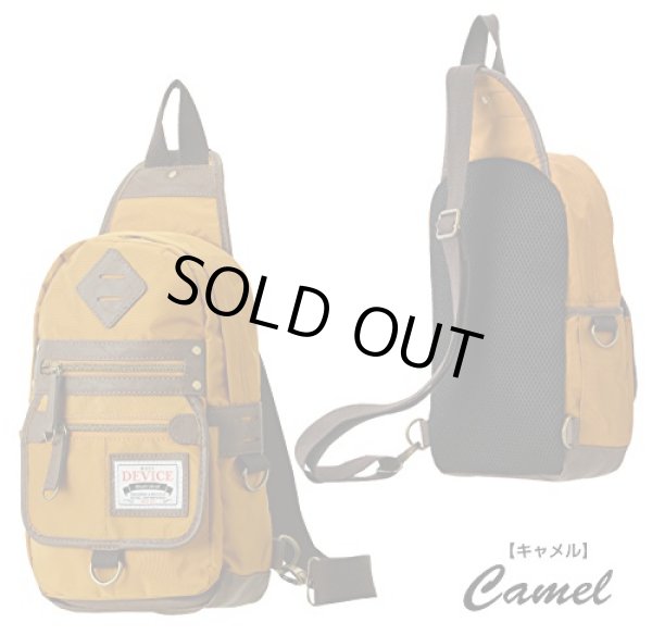 画像2: DEVICEアウトドア丈夫なナイロンボディバッグ／キャメル (2)