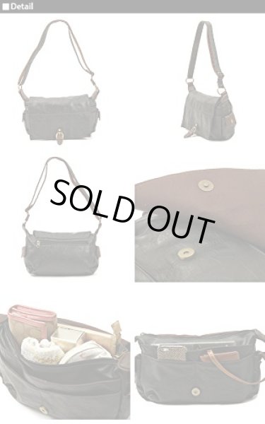 画像5: ヴィンテージフェイクレザーショルダーバッグ（２色有） (5)