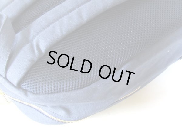 画像3: ゴールドダブルファスナー帆布リュックサック紺 (3)