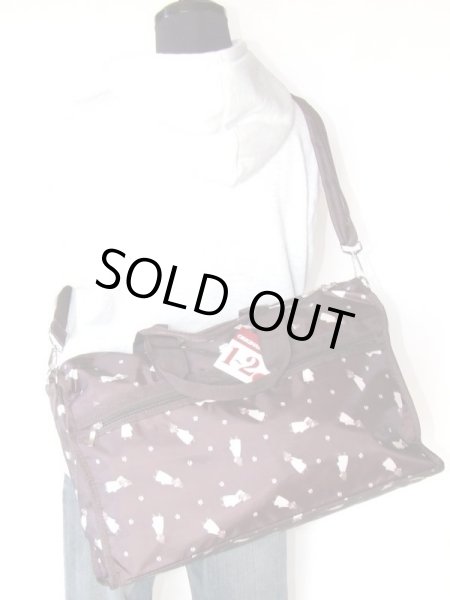 画像8: 猫プリント2WAYボストンバッグ１〜２泊（２色有） (8)