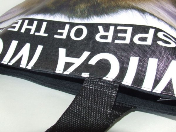 画像6: ＜値下げ＞愛猫家におすすめ！レディース向けおしゃれでかわいい小猫顔転写プリントトートバッグ (6)