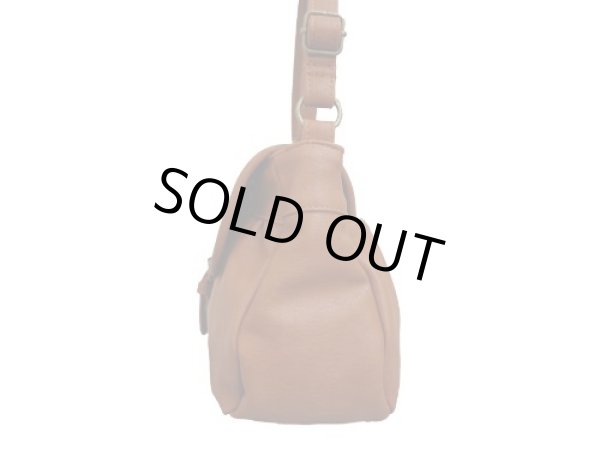 画像5: レース付き合皮ショルダーバッグ茶 (5)