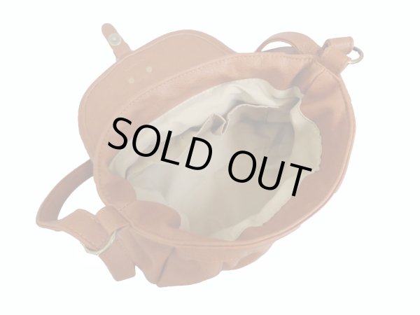 画像6: レース付き合皮ショルダーバッグ茶 (6)