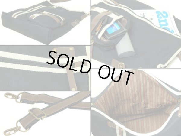 画像4: 変わり織りコットン3wayショルダーバッグ（２色有） (4)