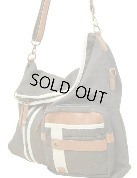 画像2: 変わり織りコットン3wayショルダーバッグ（２色有） (2)