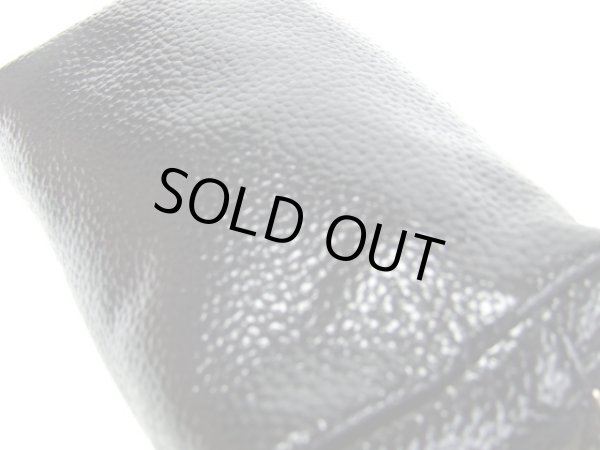 画像5: ダブルファスナー牛革ポーチ黒【メール便ok】 (5)