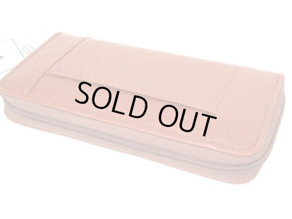 画像2: スヌーピー(SNOOPY)足跡ラウンド長財布茶 (2)