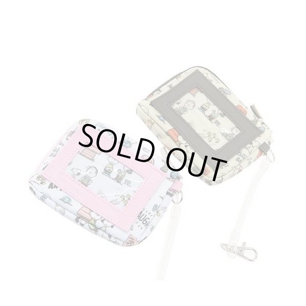 画像2: スヌーピー(snoopy)総柄パスケース定期入れ（２色有）【メール便ok】 (2)