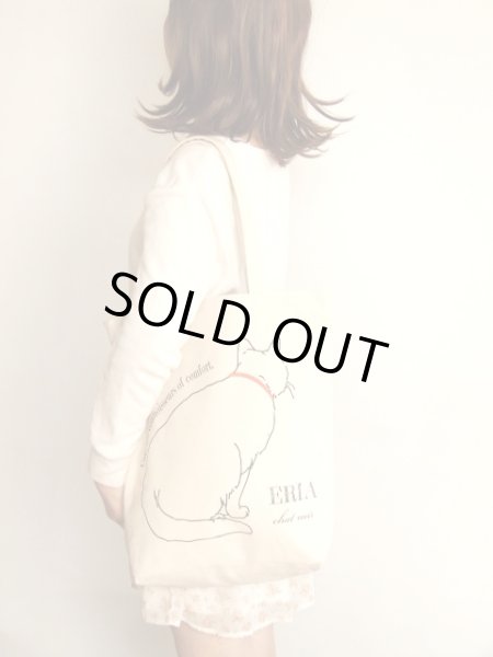 画像4: 猫の背姿イラストかわいい帆布トートバッグ (4)