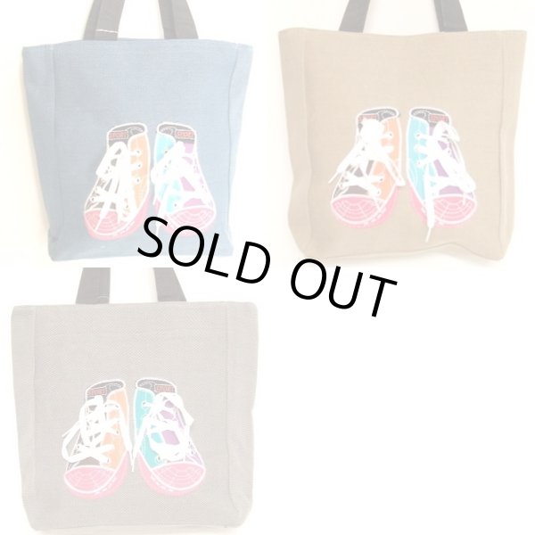 画像1: ＜訳あり＞＜値下げ＞メンズ＆レディースおしゃれな靴スニーカー軽量大きめキャンバストートバッグ（３色有） (1)