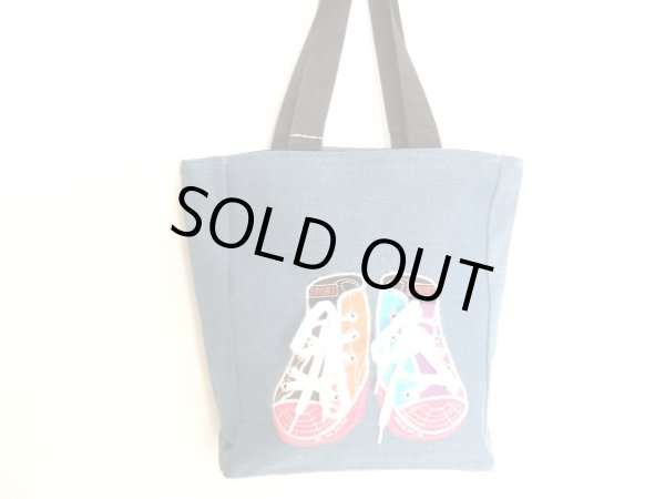 画像2: ＜訳あり＞＜値下げ＞メンズ＆レディースおしゃれな靴スニーカー軽量大きめキャンバストートバッグ（３色有） (2)