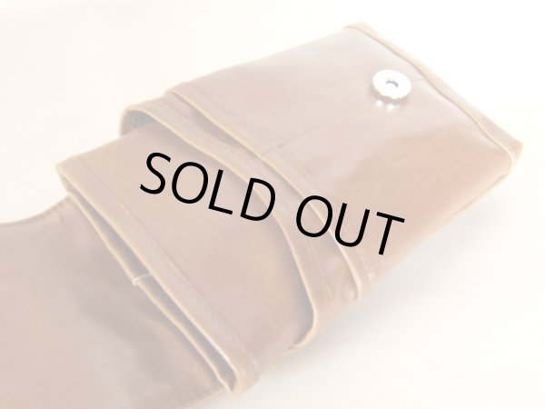 画像7: ワイルド感漂う合皮シザーバッグ【メール便ok】キャメル (7)