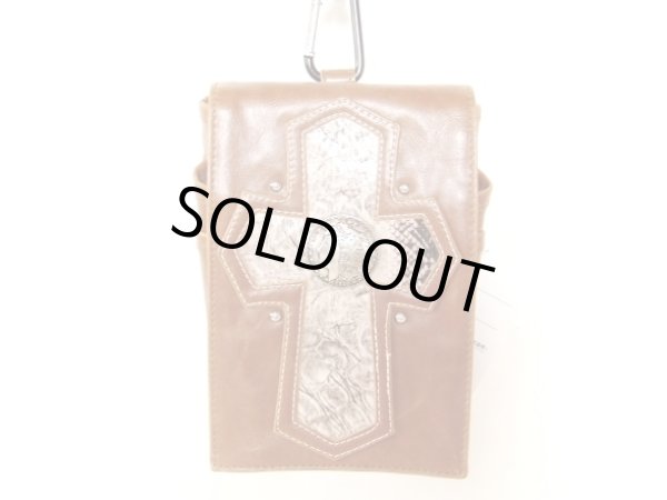 画像2: ワイルド感漂う合皮シザーバッグ（２色有）【メール便ok】 (2)