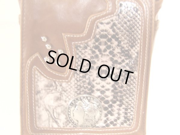 画像3: ワイルド感漂う合皮シザーバッグ【メール便ok】キャメル (3)