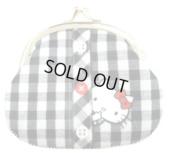 画像2: ハローキティがま口小銭・小物入れ白黒【メール便ok】 (2)