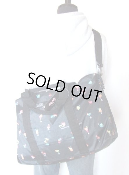 画像8: イルカ熱帯魚カクテル2WAYボストンバッグ（２色有） (8)