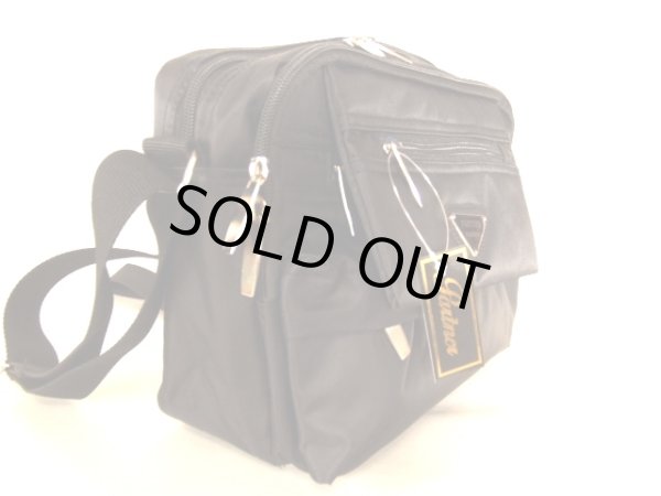 画像2: ７つの機能ポケット付きショルダーバッグ黒 (2)