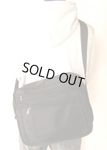 画像6: ６つポケット付き2wayショルダーバッグL黒 (6)