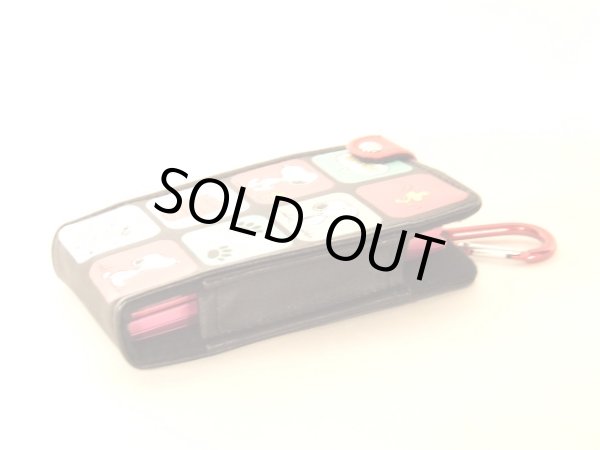 画像3: スヌーピーsnoopyミニポーチ携帯ケース黒 (3)