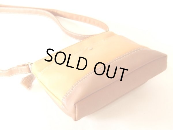 画像2: chiemisacs可愛らしい合皮ショルダーバッグ／キャメル (2)