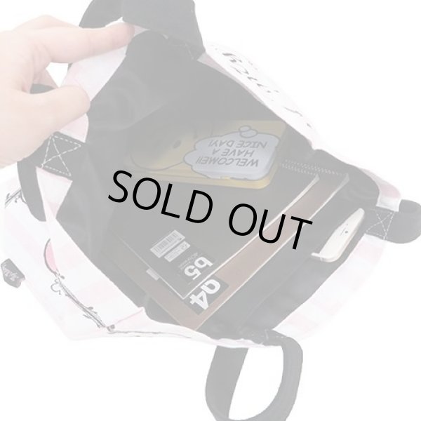 画像3: ハローキティ(HelloKitty)ストライプローズトートバッグ (3)