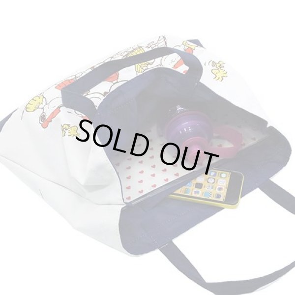 画像4: スヌーピー(SNOOPY)可愛いトートバッグ黄【メール便ok】 (4)