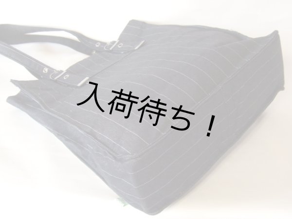 画像4: 持ち手長さ調節可能ピンストライプトートバッグ（３色有） (4)