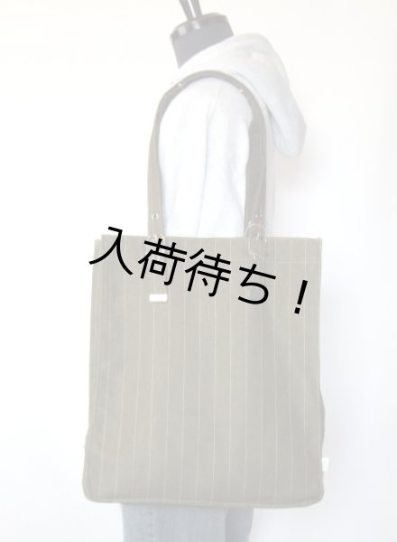 画像8: 持ち手長さ調節可能ピンストライプトートバッグ（３色有） (8)