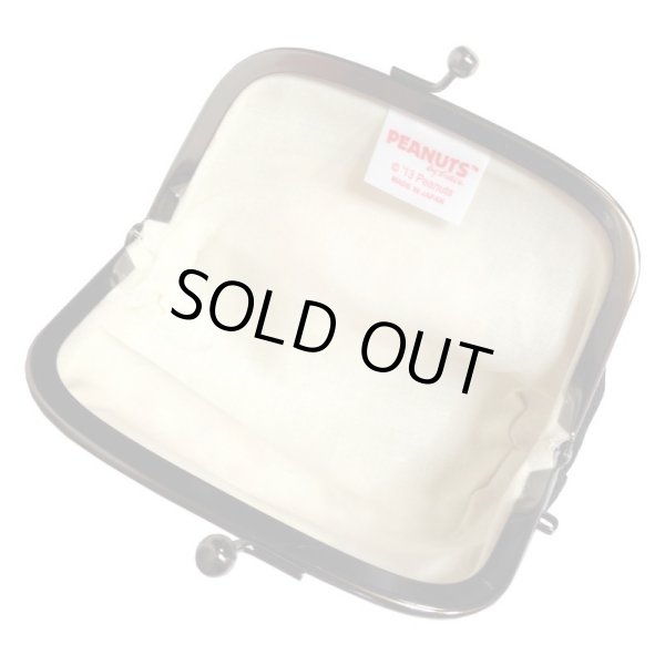 画像3: スヌーピーちりめん和柄がま口ポーチ唐草【メール便ok】 (3)