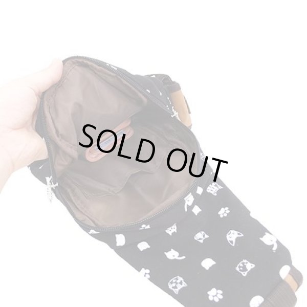 画像3: 猫顔プリントボディバッグ（ピンク） (3)