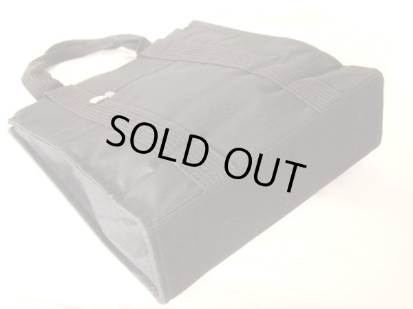 画像2: チェック裏地３室式トートバッグＡ４黒 (2)