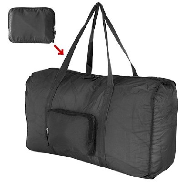 画像2: ＜値下げ＞折畳ボストンバッグ４６Ｌ旅行に便利（２色有） (2)