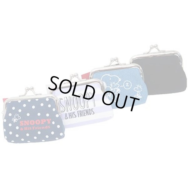 画像2: スヌーピーsnoopy帆布がま口ポーチ小物入れ【メール便ok】 (2)