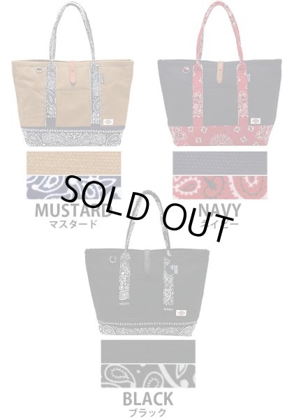 画像2: 【sale】ディッキーズdickiesバンダナ柄トートバッグ（３色有） (2)