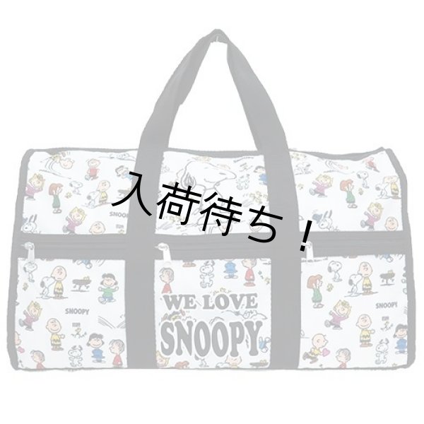 画像1: スヌーピーSNOOPYポケット１２個2WAYボストンバッグ白 (1)