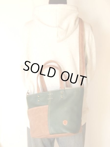 画像9: chiemisacs2wayショルダートートバッグ/モスグリーン (9)