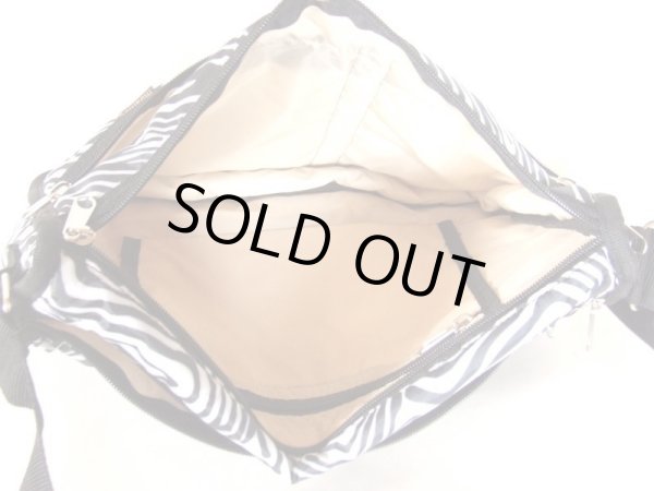 画像5: 拡幅２室式軽量傘生地ショルダーバッグ/ゼブラ (5)