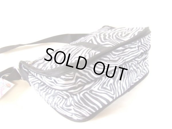 画像4: 拡幅２室式軽量傘生地ショルダーバッグ/ゼブラ (4)