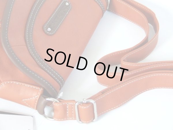 画像5: フェミニンな合皮ショルダーバッグ／オレンジ (5)