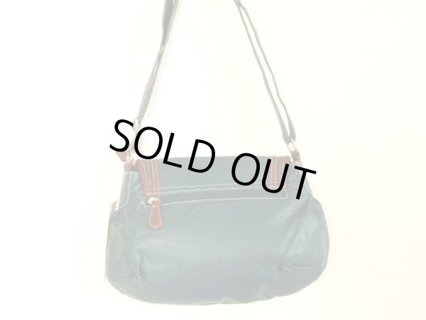 画像2: フェミニンな合皮ショルダーバッグ／ブルー (2)