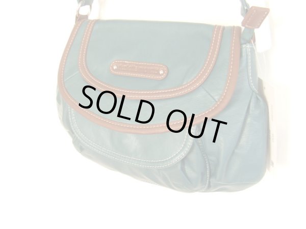 画像4: フェミニンな合皮ショルダーバッグ／ブルー (4)