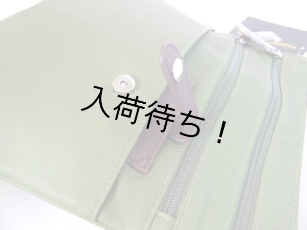 画像4: ポケット８個フラワーチャーム付き薄型ショルダーバッグ／ライム (4)