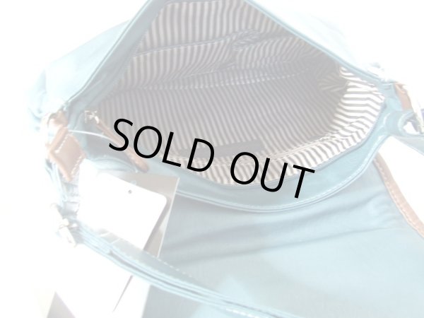 画像6: フェミニンな合皮ショルダーバッグ／ブルー (6)