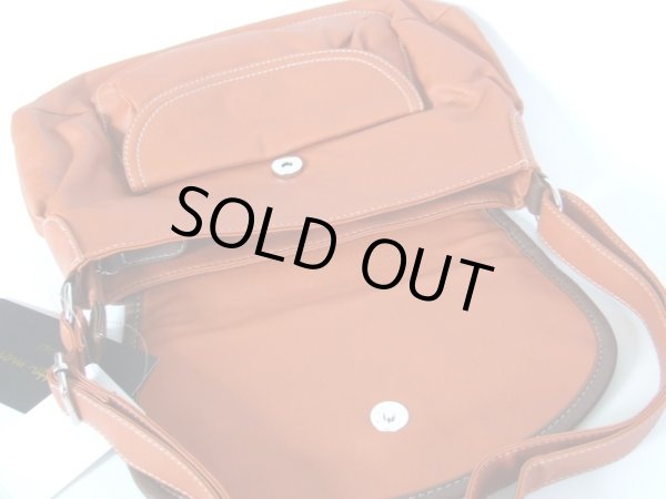 画像6: フェミニンな合皮ショルダーバッグ／オレンジ (6)