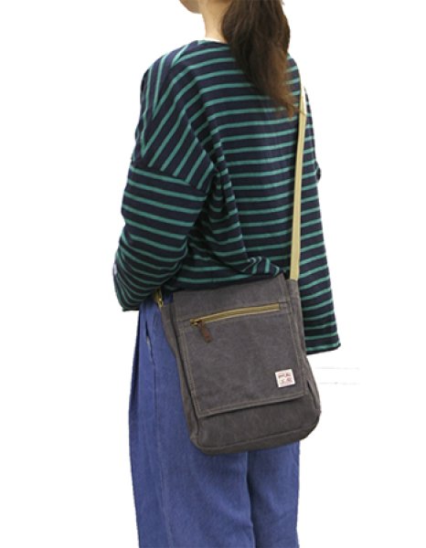 画像12: 帆布工房B5フラップショルダーバッグ縦型S（５色有) (12)